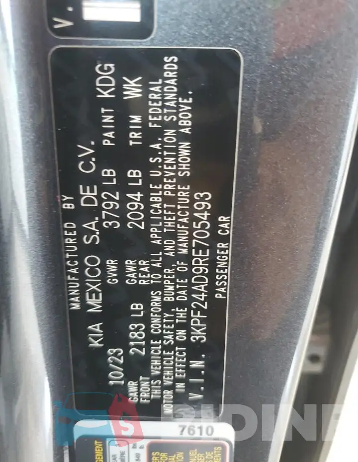 3KPF24AD9RE705493 Photo# 13