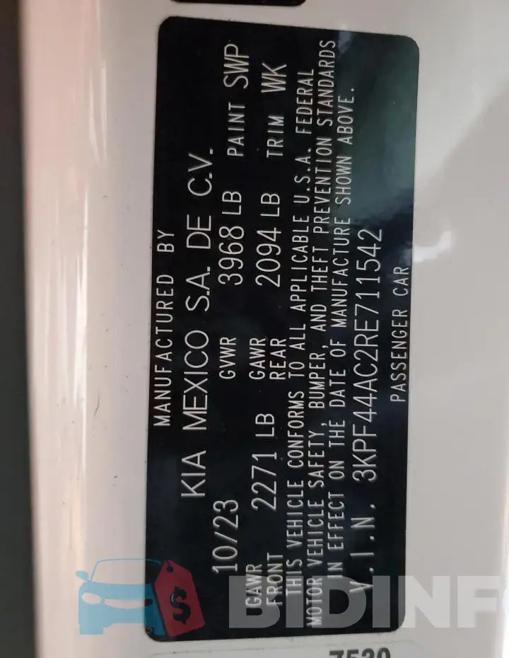 3KPF44AC2RE711542 Photo# 12