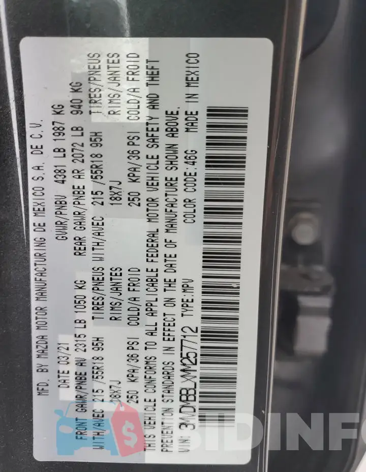 3MVDMBBLXMM257712 Photo# 13