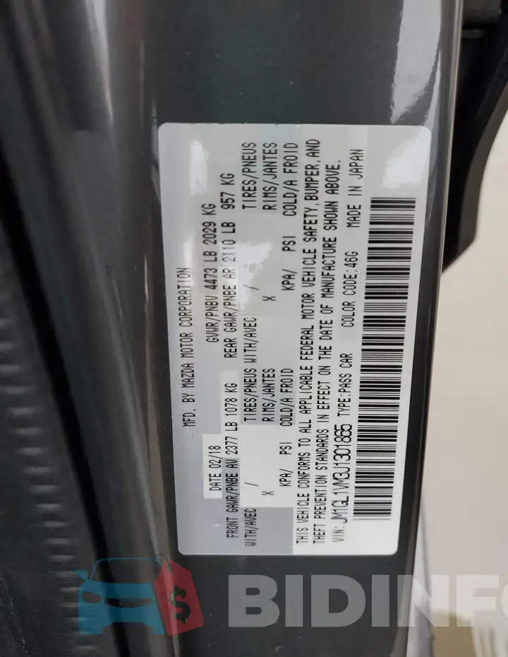 JM1GL1VM3J1301865 Photo# 13
