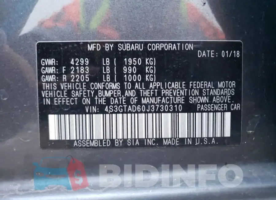4S3GTAD60J3730310 Photo# 13