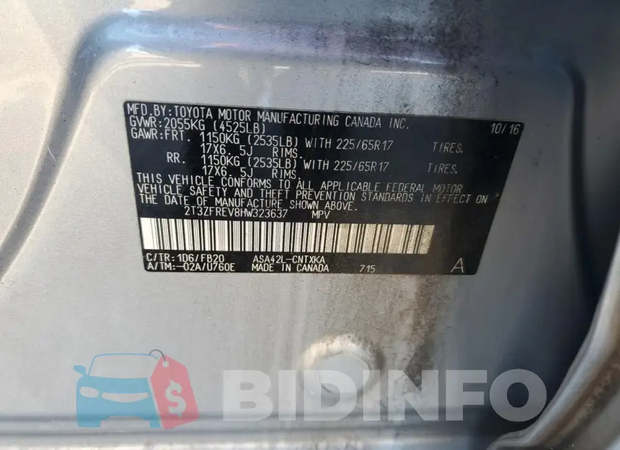 2T3ZFREV8HW323637 Photo# 14