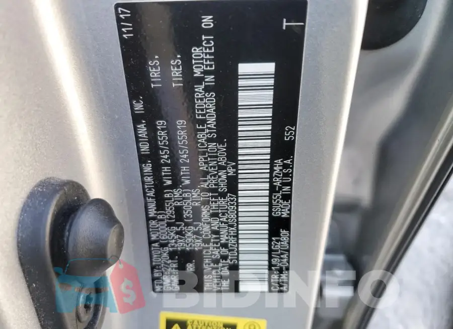 5TDJZRFHXJS809337 Photo# 13