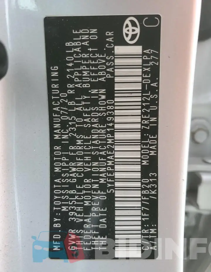 5YFEPMAE2MP149380 Photo# 12
