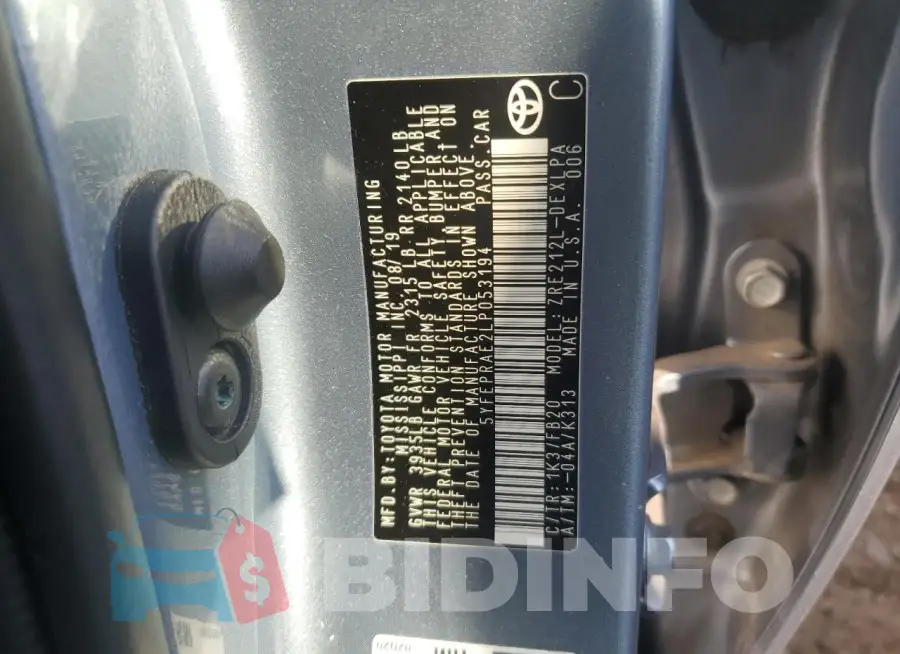 5YFEPRAE2LP053194 Photo# 12
