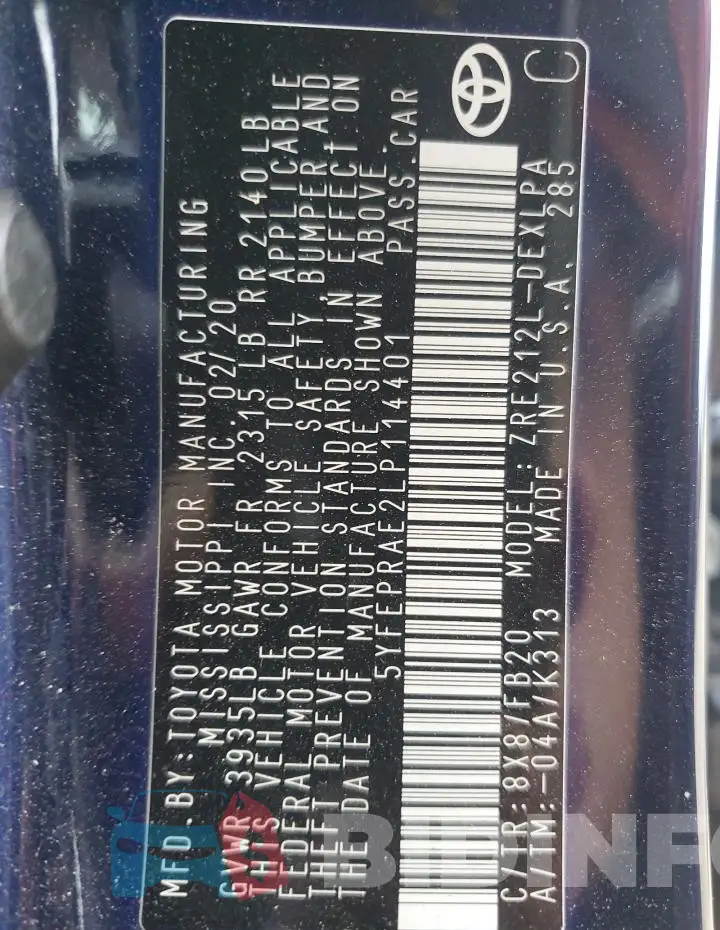 5YFEPRAE2LP114401 Photo# 12