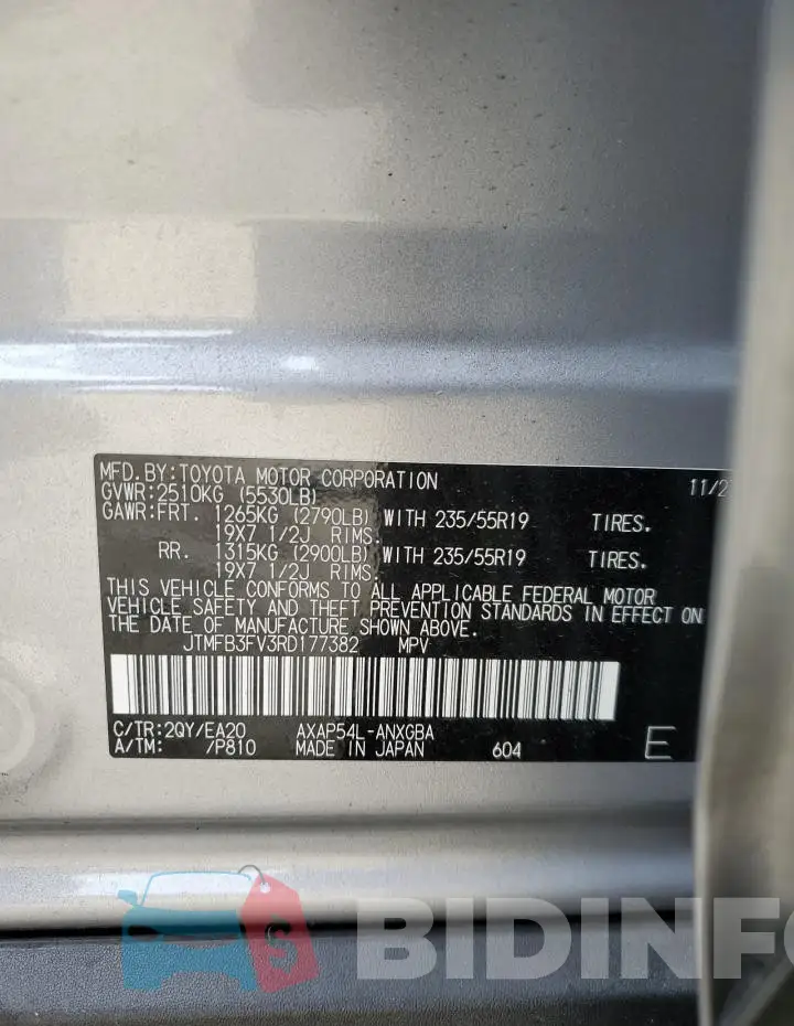 JTMFB3FV3RD177382 Photo# 13