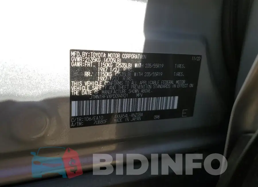 JTMN1RFVXPD094921 Photo# 13