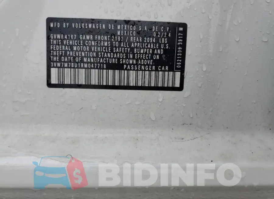 3VW7M7BU1RM047718 Photo# 13