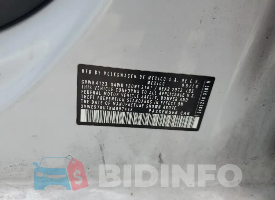 3VWE57BU7KM097498 Photo# 12