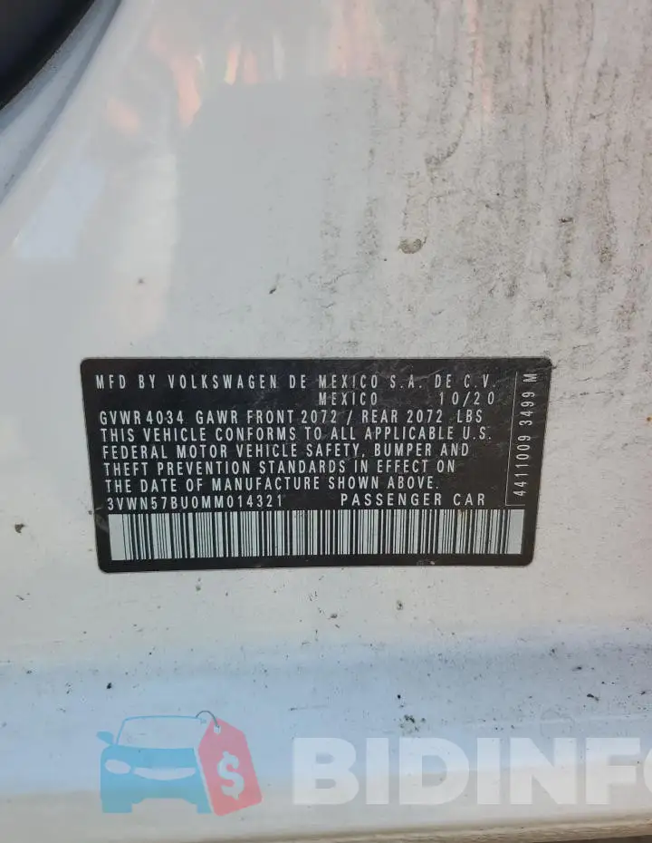3VWN57BU0MM014321 Photo# 12