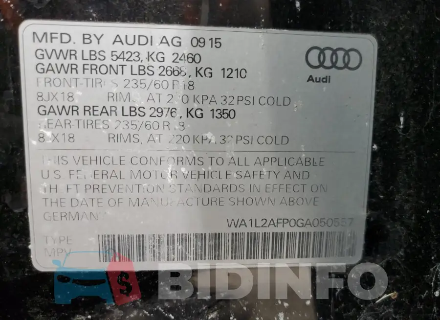 WA1L2AFP0GA050557 Photo# 13