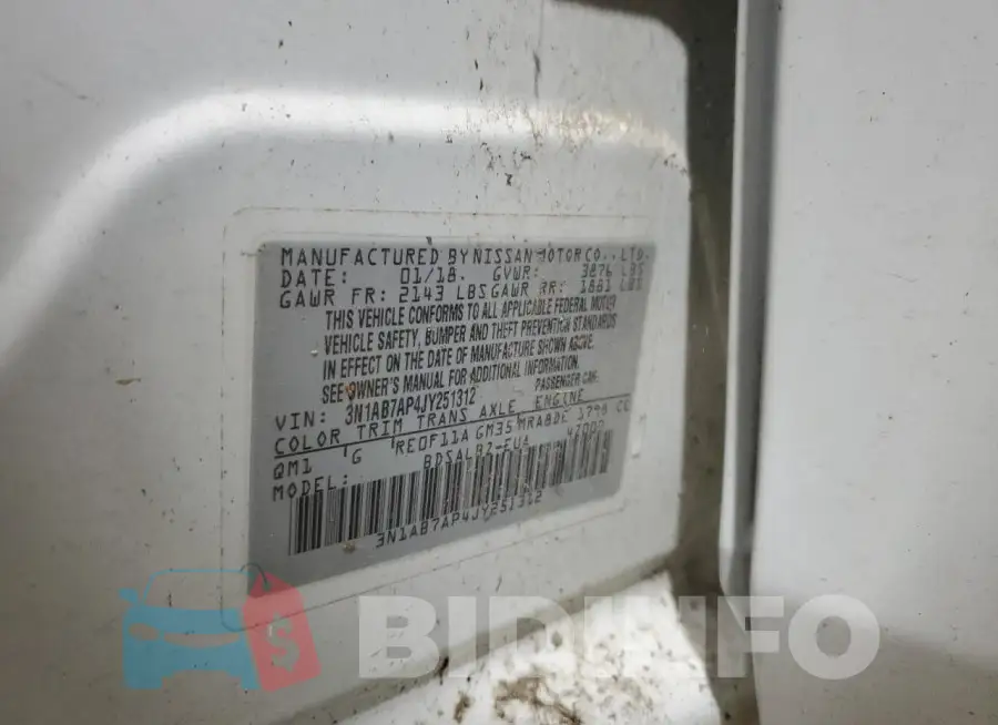 3N1AB7AP4JY251312 Photo# 12