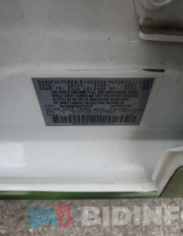 3N1AB8BV6NY226775 Photo# 12