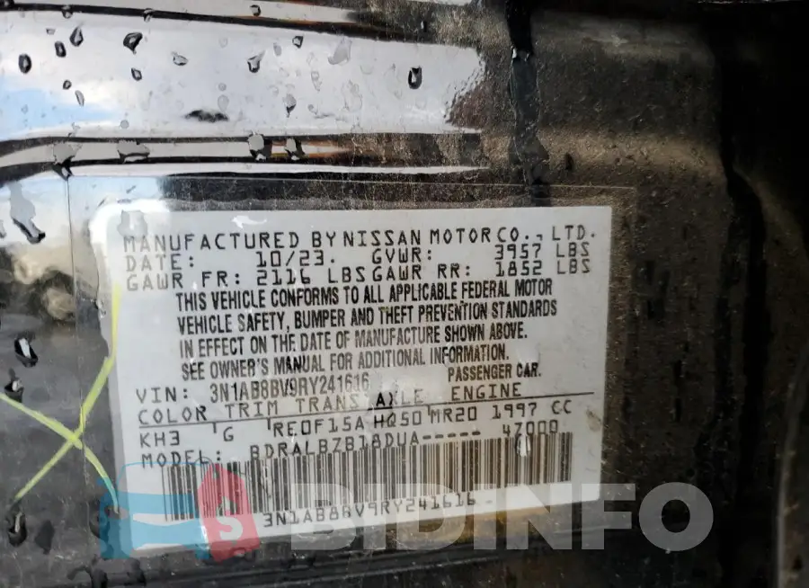 3N1AB8BV9RY241616 Photo# 12