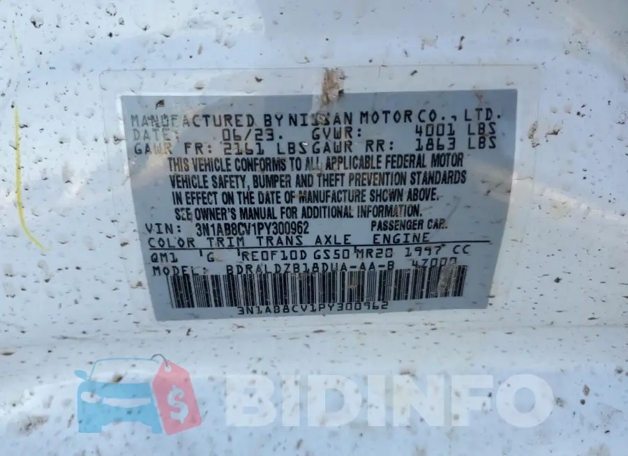 3N1AB8CV1PY300962 Photo# 12