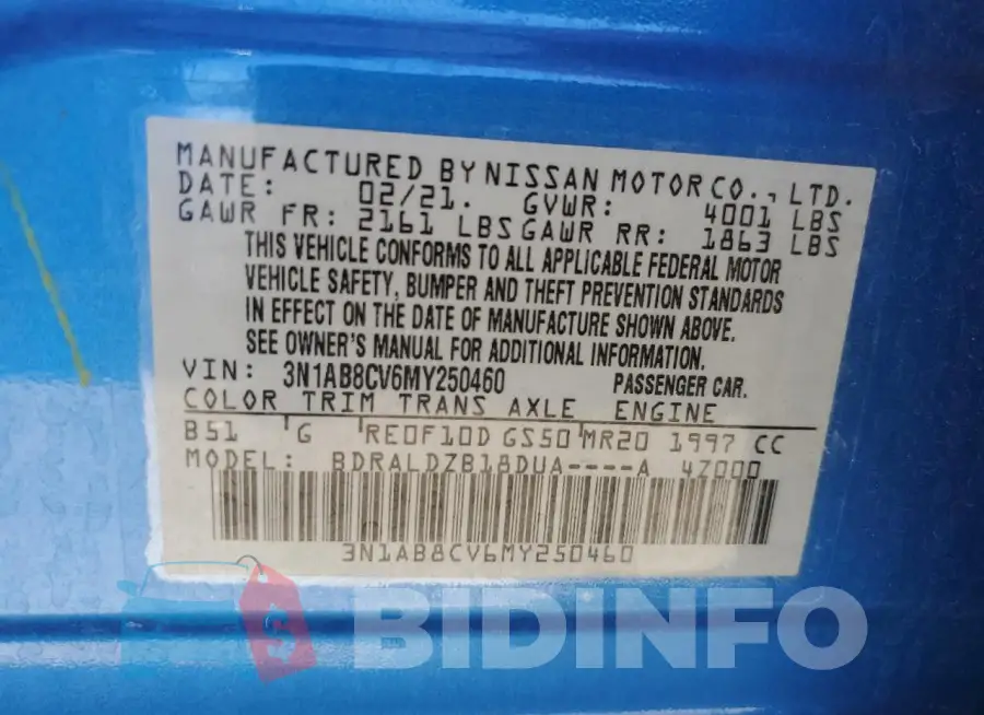3N1AB8CV6MY250460 Photo# 12