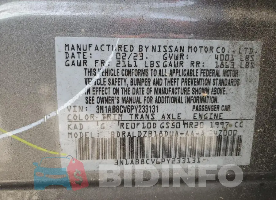3N1AB8CV6PY233131 Photo# 12
