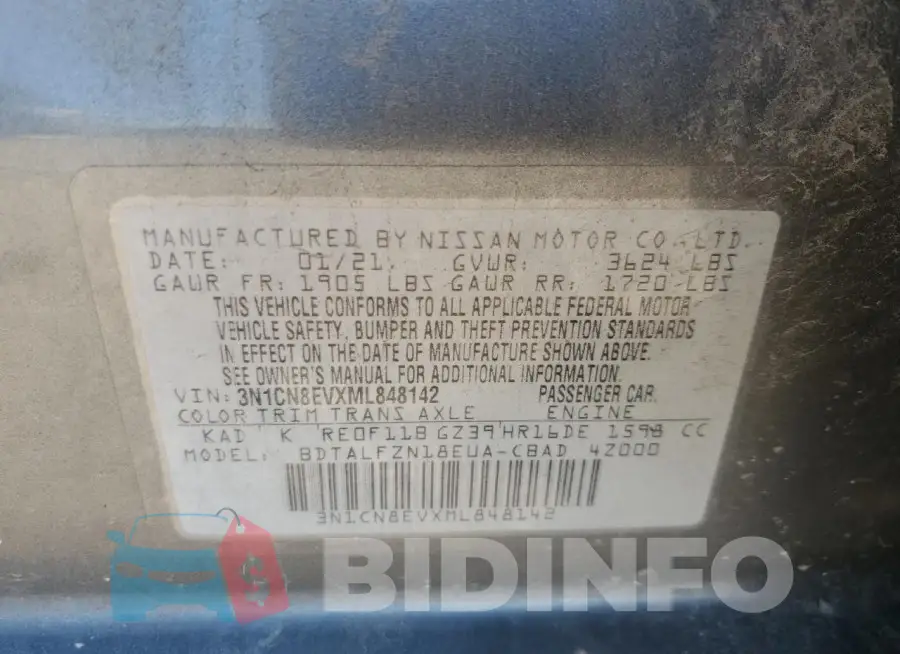 3N1CN8EVXML848142 Photo# 12