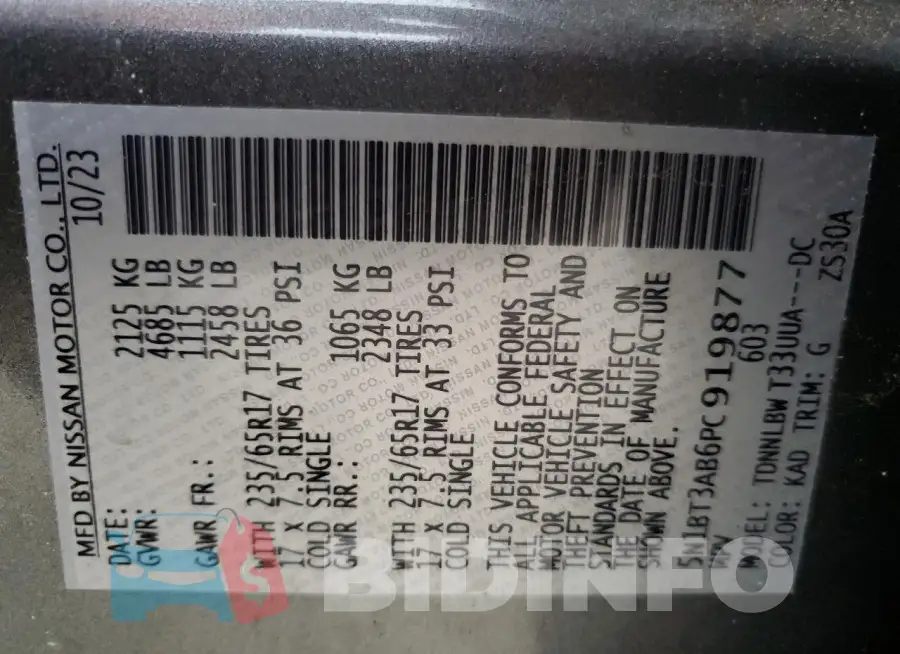 5N1BT3AB6PC919877 Photo# 14