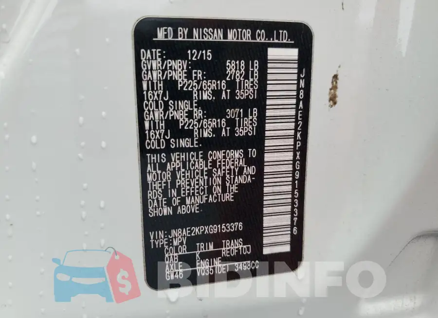JN8AE2KPXG9153376 Photo# 13