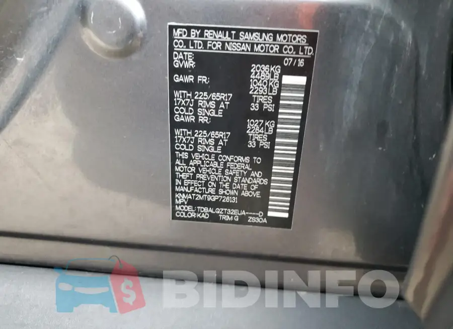 KNMAT2MT9GP726131 Photo# 12