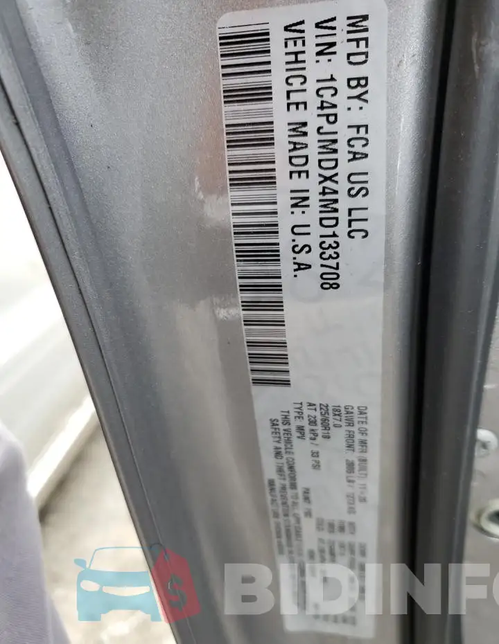 1C4PJMDX4MD133708 Photo# 13