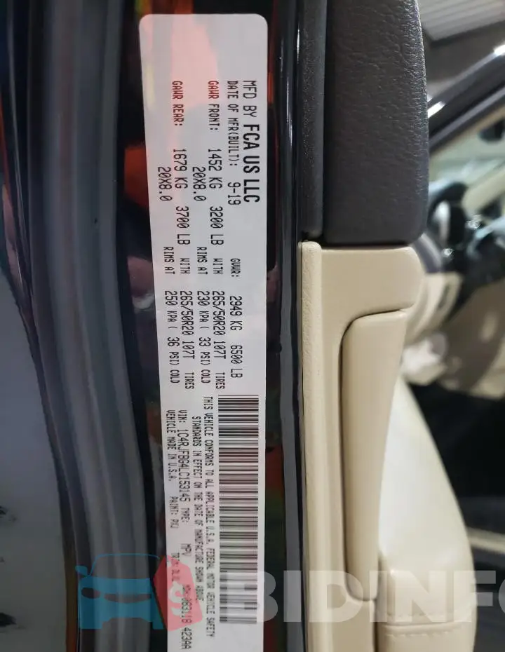 1C4RJFBG4LC153145 Photo# 13