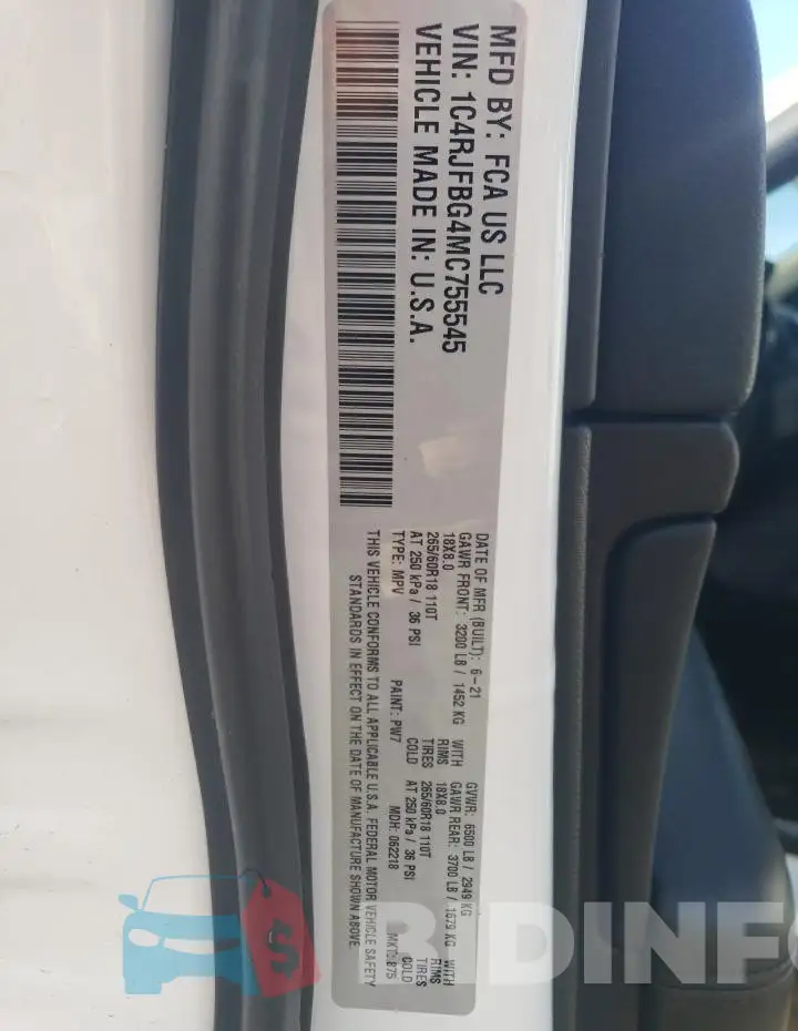 1C4RJFBG4MC755545 Photo# 13