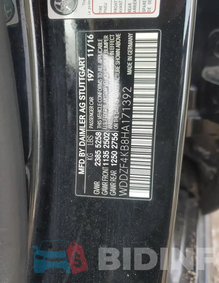 WDDZF4KB8HA171392 Photo# 12
