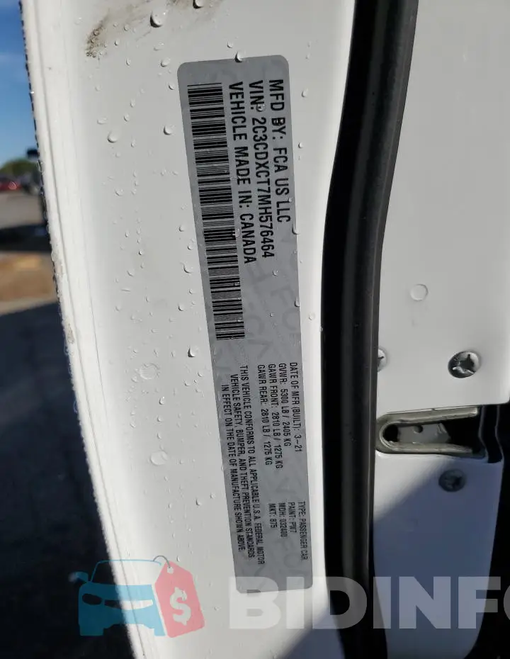 2C3CDXCT7MH576464 Photo# 12