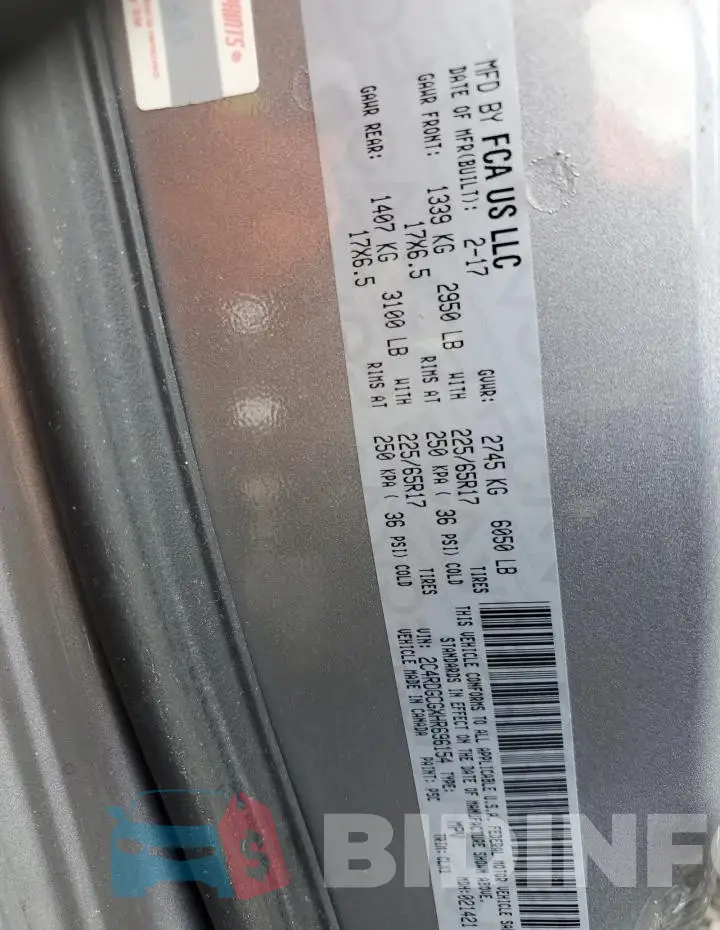 2C4RDGCGXHR696154 Photo# 13