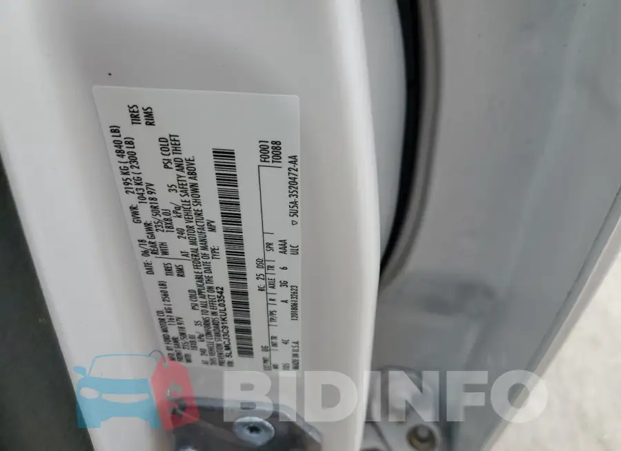 5LMCJ3C91KUL03542 Photo# 12