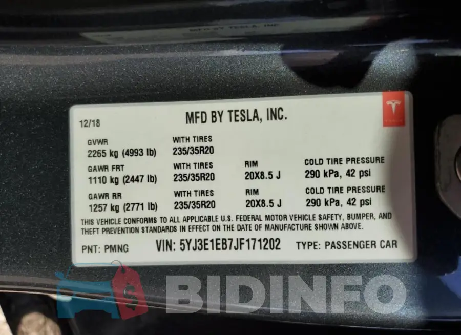 5YJ3E1EB7JF171202 Photo# 12