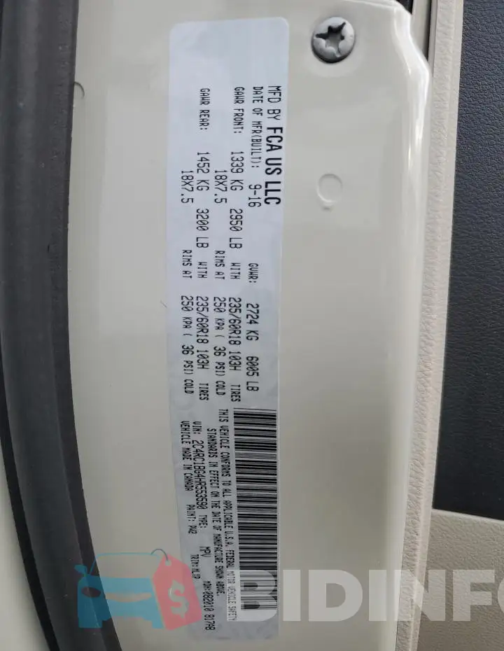 2C4RC1BG4HR553590 Photo# 13