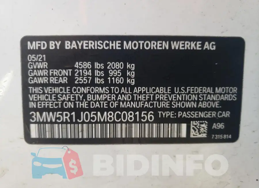 3MW5R1J05M8C08156 Photo# 12