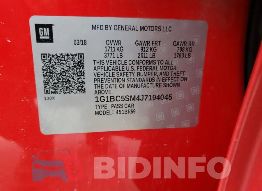 1G1BC5SM4J7194045 Photo# 13
