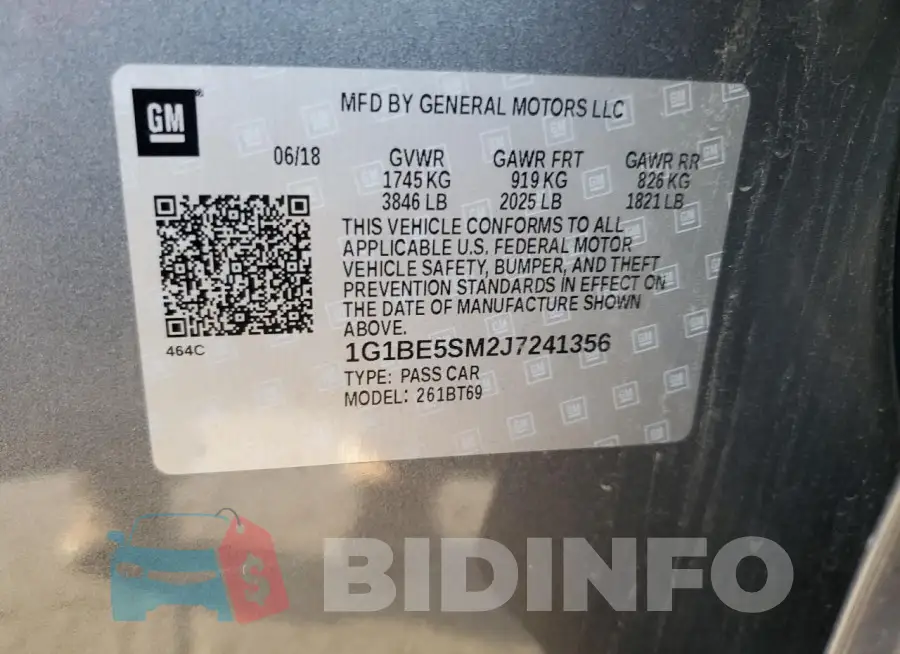 1G1BE5SM2J7241356 Photo# 13