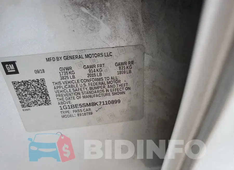 1G1BE5SM8K7110899 Photo# 12
