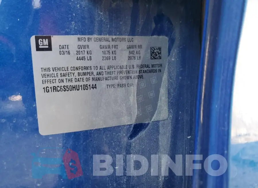 1G1RC6S50HU105144 Photo# 12