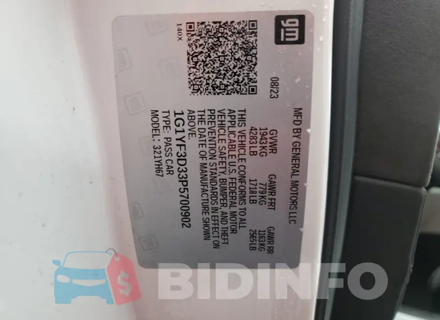 1G1YF3D33P5700902 Photo# 12