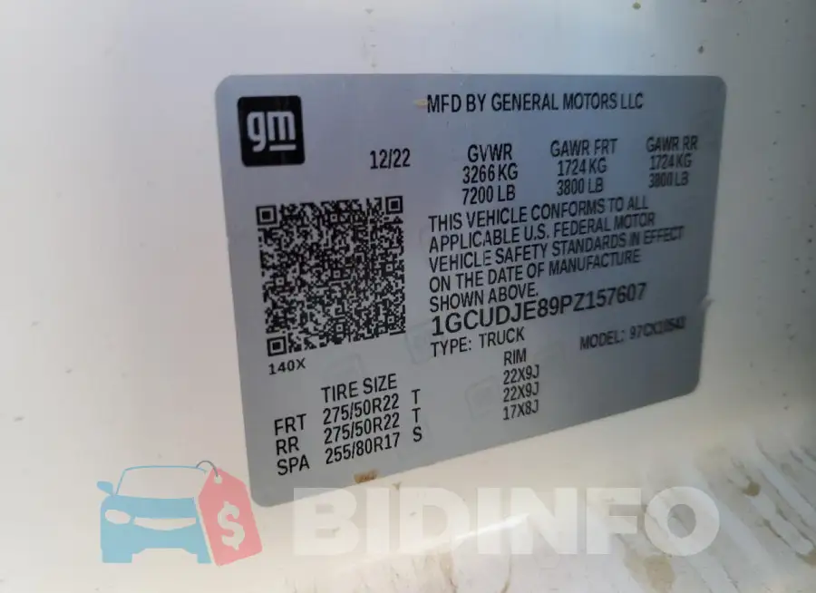 1GCUDJE89PZ157607 Photo# 12