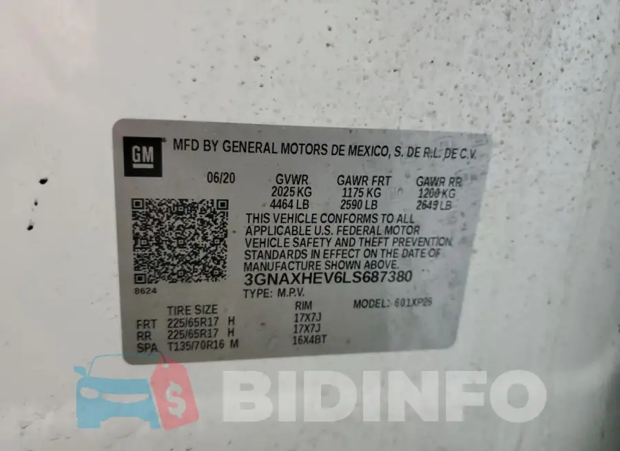 3GNAXHEV6LS687380 Photo# 13