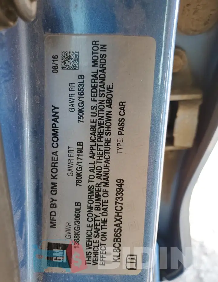 KL8CB6SAXHC733949 Photo# 12