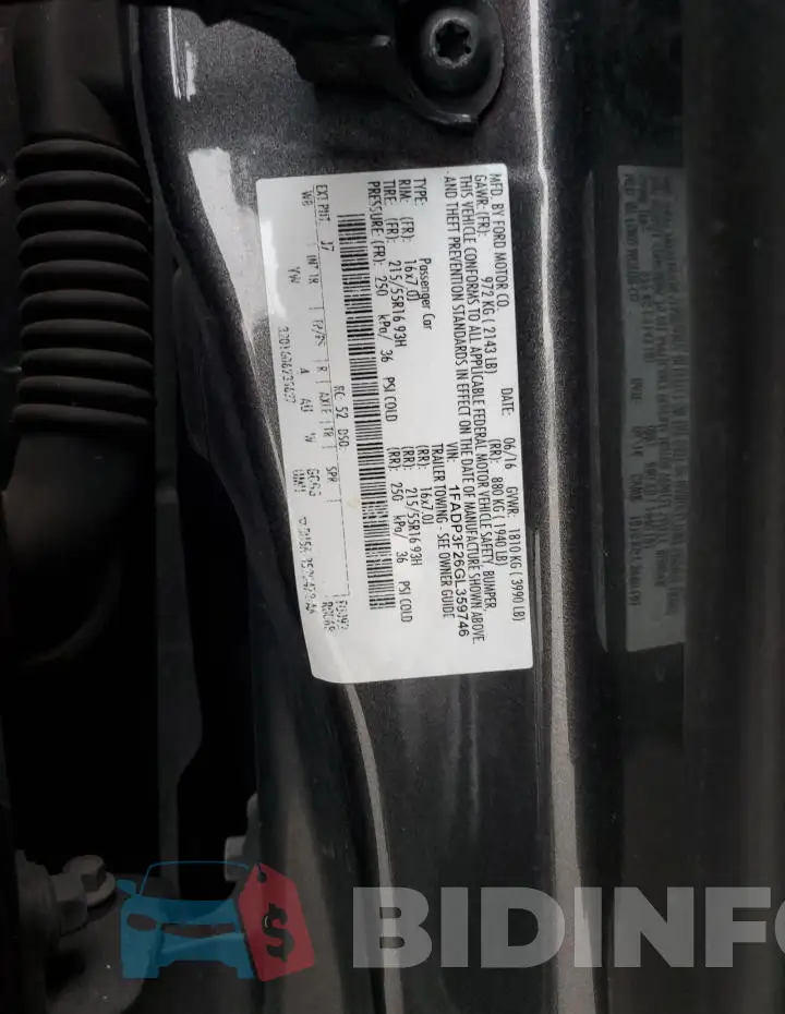 1FADP3F26GL359746 Photo# 12