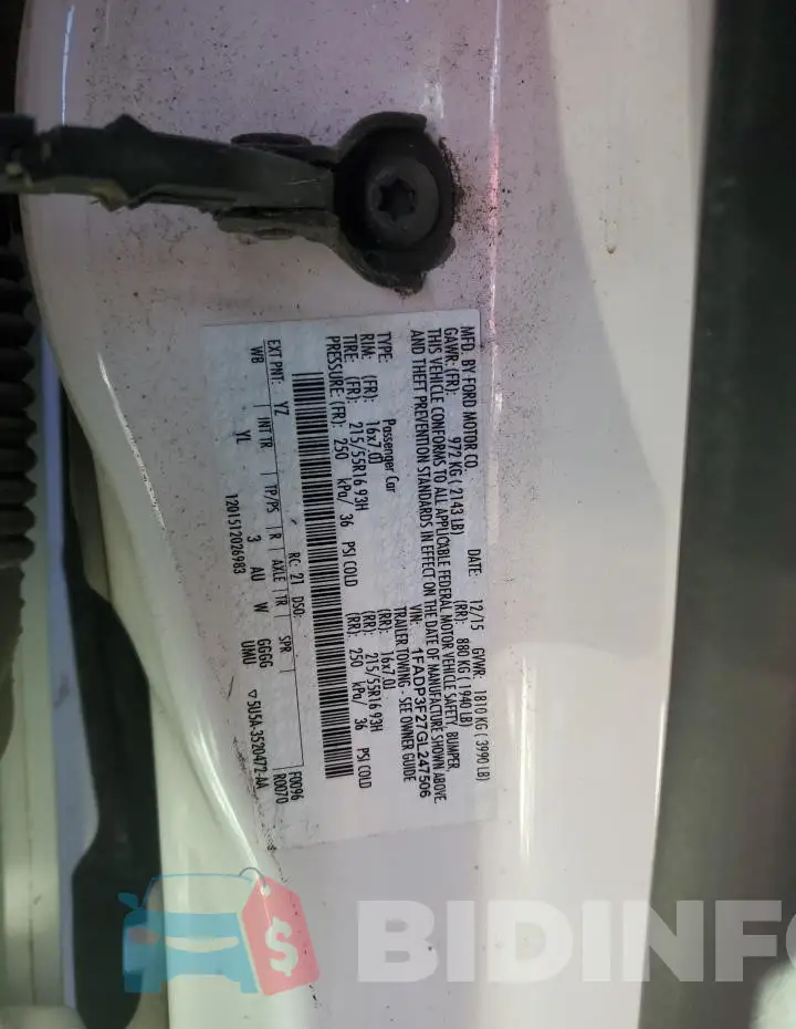 1FADP3F27GL247506 Photo# 12