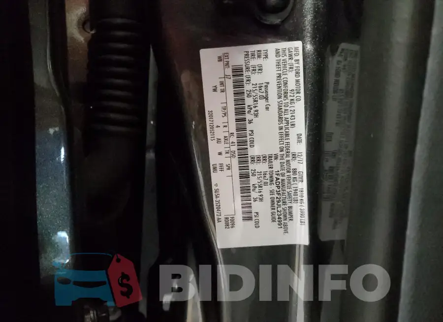 1FADP3F29JL234991 Photo# 12