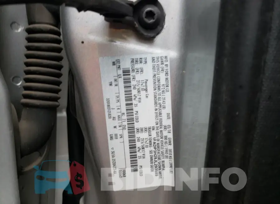 1FADP3H29JL293889 Photo# 12