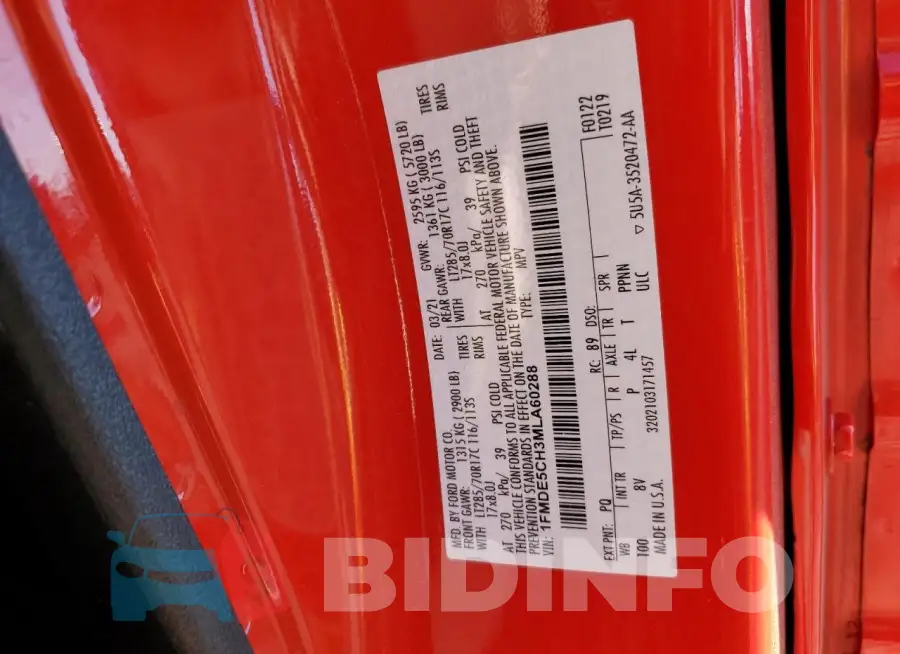 1FMDE5CH3MLA60288 Photo# 13