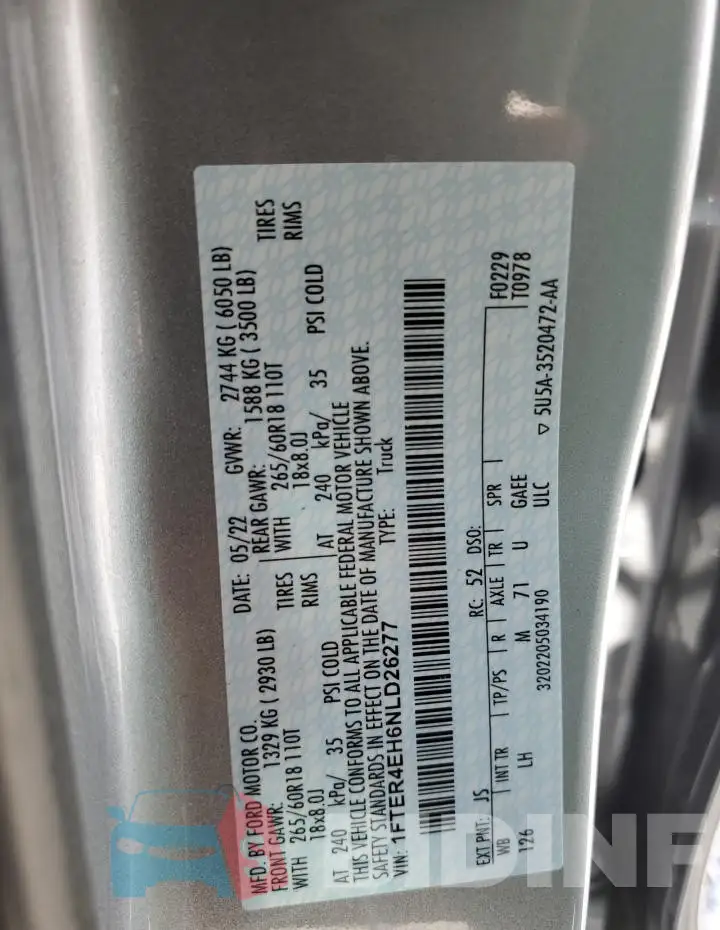 1FTER4EH6NLD26277 Photo# 13